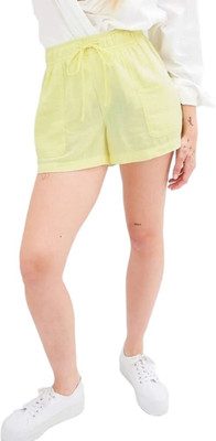 GAP Solid Women Yellow Basic Shorts