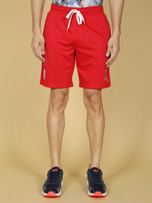 Zedd Solid Men Red Regular Shorts