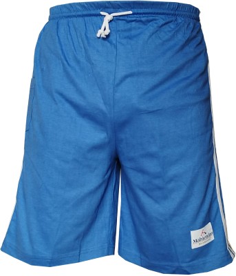 LOVO Solid Men Blue Bermuda Shorts