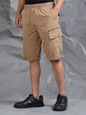 bEEVEE Solid Men Brown Casual Shorts
