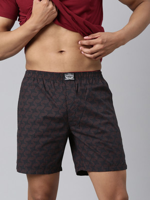 LEVI'S Self Design Men Black Boxer Shorts
