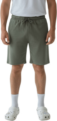 Force NXT Solid Men Grey Casual Shorts