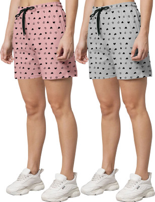 Priyanka Fashion Printed Women Multicolor Regular Shorts