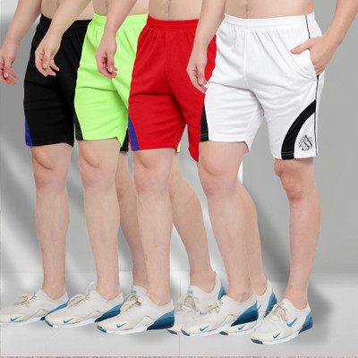 Dia A Dia Striped Men Black, Light Green, Red, White Bermuda Shorts