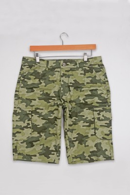 french crown Military Camouflage Men Beige Regular Shorts