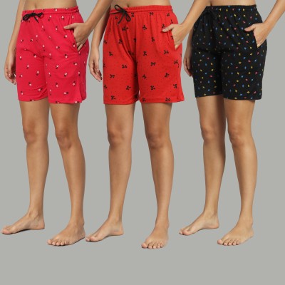 SEASER Printed Women Multicolor Night Shorts