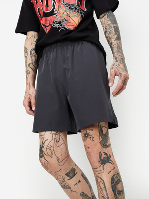 MAX Solid Men Grey Basic Shorts