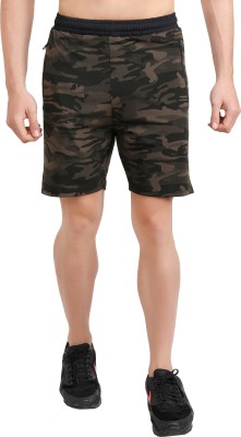 TRAIN HARD EVERYDAY Printed Men Brown Cycling Shorts, High Waist Shorts, Hotpants, Regular Shorts, Casual Shorts