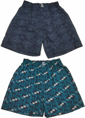 JOCKEY Printed Men Dark Blue, Green Boxer Shorts