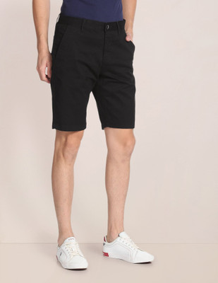 U.S. POLO ASSN. Solid Men Black Casual Shorts
