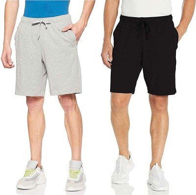 New Ladies Zone Solid Men Black Sports Shorts, Casual Shorts
