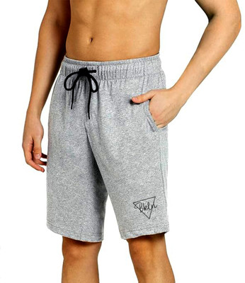 Moda Rapido Solid Men Silver Casual Shorts