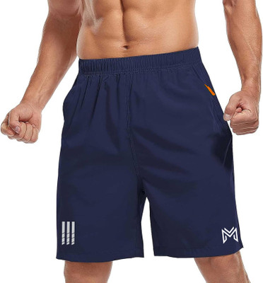 Mehrang Solid Men Black Running Shorts