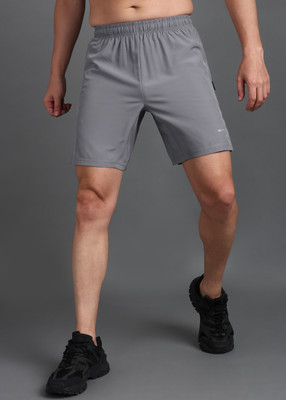 GRABIN Solid Men Grey Sports Shorts