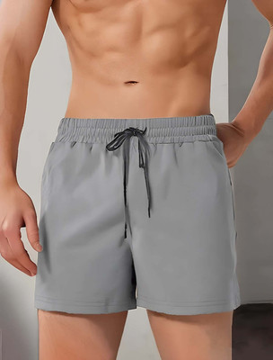 MENDIOR Solid Men Grey Boxer Shorts