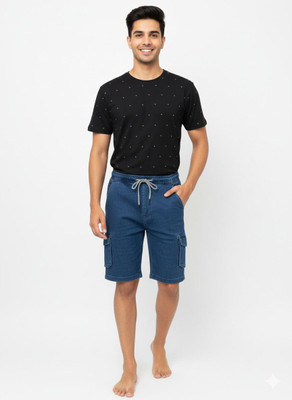 ABD ENT Solid Men Blue Regular Shorts