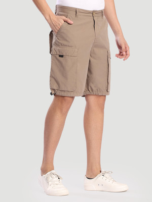 Bene Kleed Solid Men Brown Cargo Shorts
