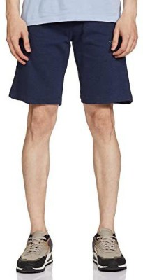 Neal Solid Men Blue Basic Shorts