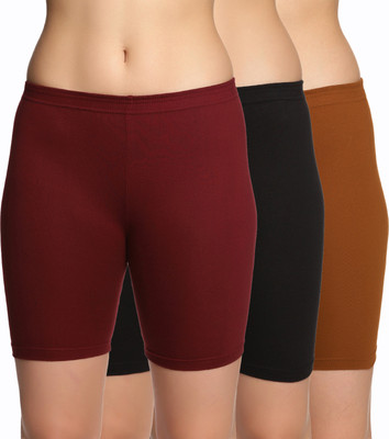 LUX Solid Women Multicolor Cycling Shorts