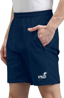 Vylo Self Design Men Blue Basic Shorts