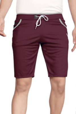 DARSHAN CREATION Solid Men Maroon Casual Shorts