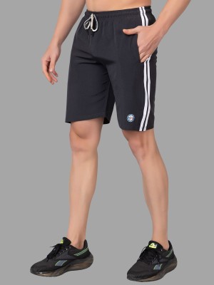 Pyro Spirit Striped Men Dark Grey Bermuda Shorts