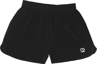 Nexgo Solid Men Black Regular Shorts
