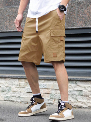 TYRELL Solid Men Brown Cargo Shorts
