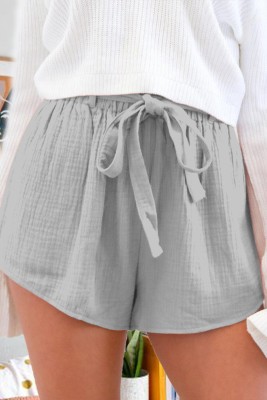 DE TRENDZ Solid Women Grey Casual Shorts