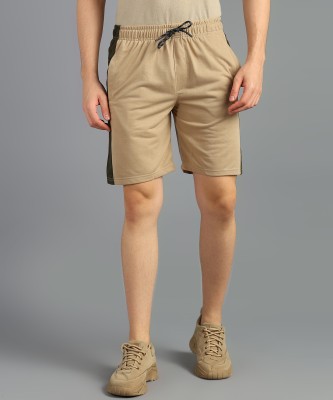 METRONAUT MENS solid regular short Solid Men Beige Regular Shorts