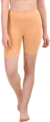 CKARFE Self Design Women Beige Cycling Shorts, Basic Shorts, Board Shorts, Swim Shorts, Regular Shorts