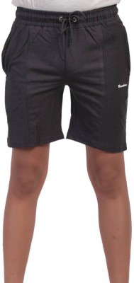 Barcelona Self Design Men Black Casual Shorts