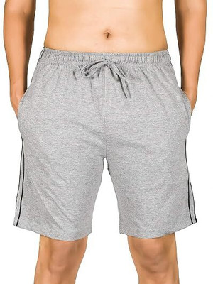 ONE STREET Solid Men Grey Casual Shorts