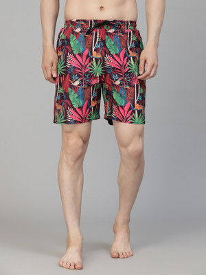 Style Quotient Printed Men Multicolor Swim Shorts