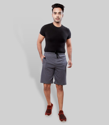 FORMDENIMS Solid Men Multicolor Basic Shorts