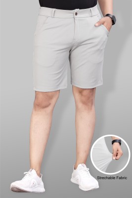 solidplay Solid Men Grey Casual Shorts