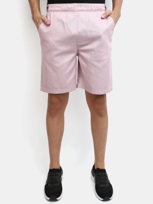 V-MART Solid Men Pink, Pink Sports Shorts