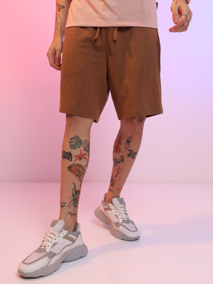 HIGHLANDER Solid Men Brown Casual Shorts