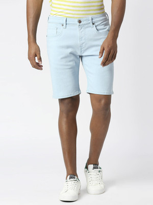 Pepe Jeans Solid Men Blue Casual Shorts