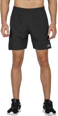 Kyk Solid Men Black Sports Shorts