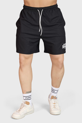 FuaarK Solid Men Black Gym Shorts