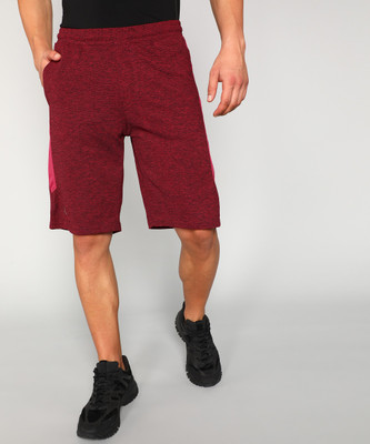 WROGN Color Block Men Maroon Sports Shorts