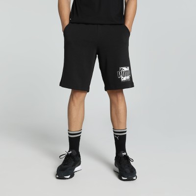 PUMA Printed Men Black Basic Shorts