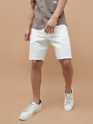 CODE by Lifestyle Solid Men Beige Denim Shorts