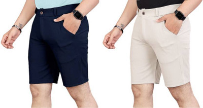 KENDORE Solid Men Blue, Khaki Chino Shorts