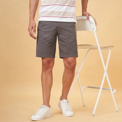 Byford by Pantaloons Solid Men Grey Basic Shorts