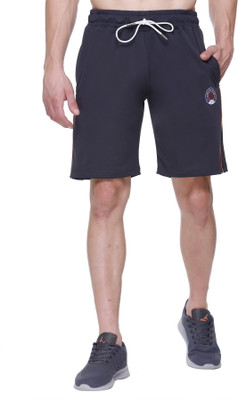 Leebonee Self Design Men Dark Grey Sports Shorts