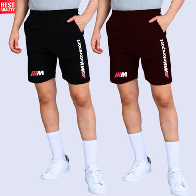 RK Costing Printed Men Black, Maroon Regular Shorts