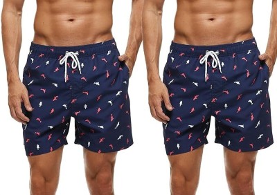 JPSTORE Printed Men Blue Casual Shorts