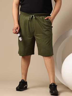 Sztori Solid Men Green Regular Shorts